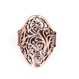 Copper Ring w/Vine Detail